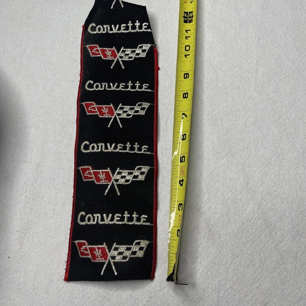 Corvette 13 Inch Jacket Patch Black Red Checkered… - image 1